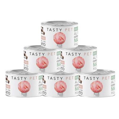 Tasty Pet Polpette al sugo per gatti adulti con Maiale, Mela e Zucca 85 gr