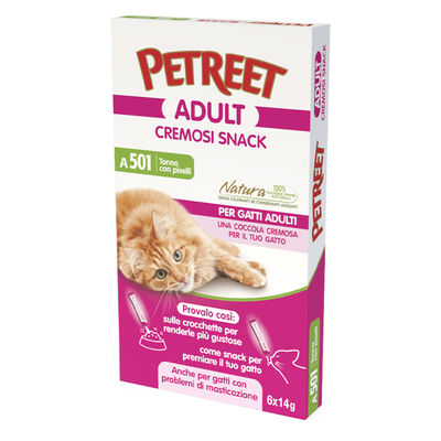 Petreet Natura Cremosi snack Tonno e Piselli 6x14 gr
