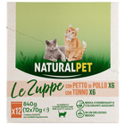 Naturalpet Zuppe con Petto di Pollo e con Tonno x6