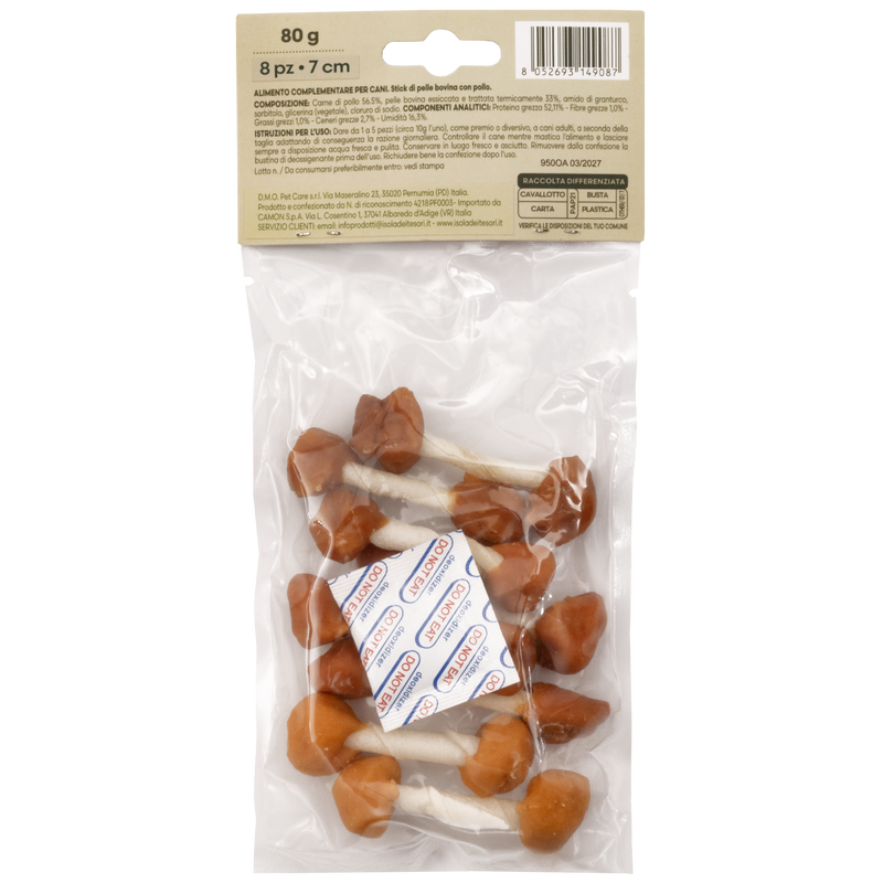 Crancito's Dog Adult Stick di pelle bovina con pollo 6pz 80gr