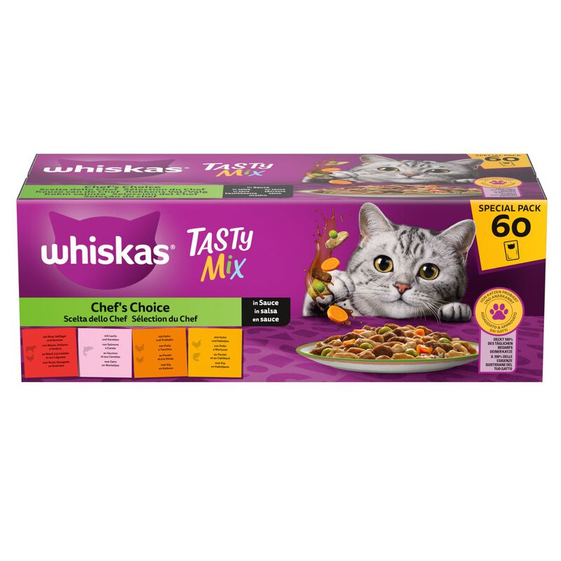 Whiskas Tasty Mix Scelta dello Chef 60x85gr