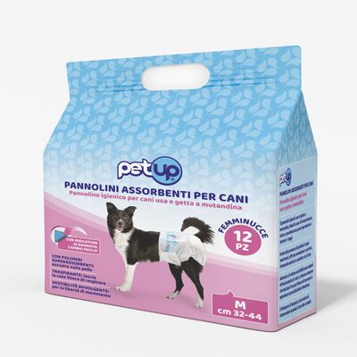 Petup Pannolini assorbenti per cani femmine Taglia M 12 pz