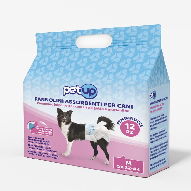 Petup Pannolini assorbenti per cani femmine Taglia M 12 pz