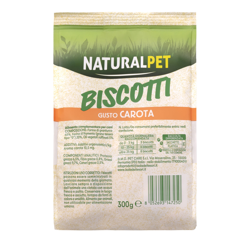 Naturalpet Dog Biscotti gusto Carota 300gr