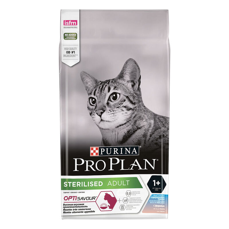 Purina Pro Plan Cat Adult Sterilised Optisavour ricco in Merluzzo con Trota 1,5 kg