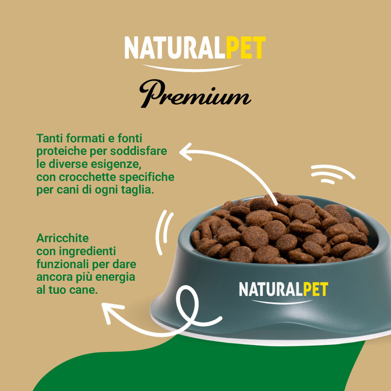 Naturalpet Premium Dog Adult All breeds ricco in Manzo 12 kg