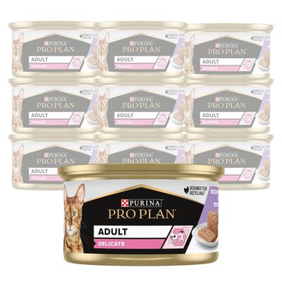 Purina Pro Plan Cat Delicate Mousse con Tacchino 85 gr