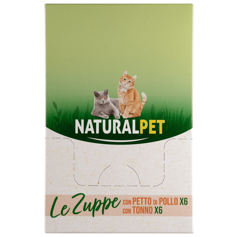 Naturalpet Zuppe con Petto di Pollo e con Tonno x6