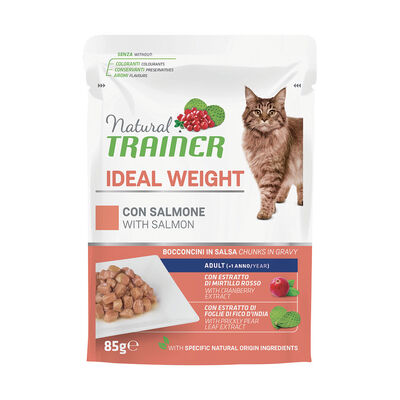 Natural Trainer Cat Ideal Weight Salmone 85 gr.