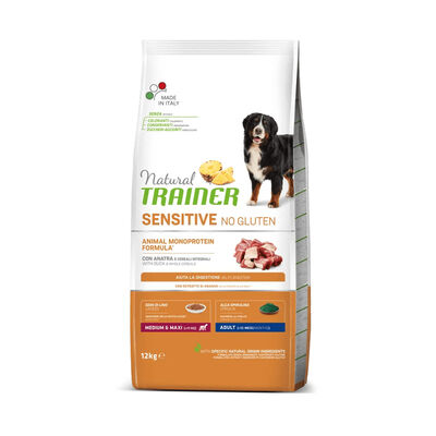 Natural Trainer Sensitive No Gluten Dog Medium&Maxi Adult con Anatra 12 kg