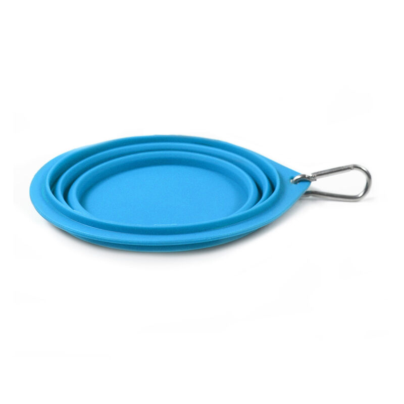 Petup Ciotola pieghevole in TPE azzurro 16,5x5,5 cm