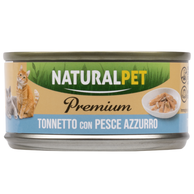 Naturalpet Premium Cat Adult Tonnetto con pesce azzurro 70gr