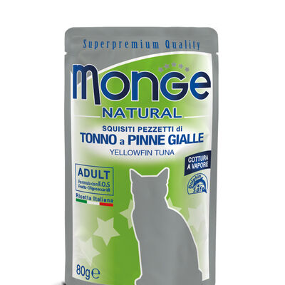 Monge Natural Cat Adult Pezzetti di Tonno a pinne gialle 80 gr