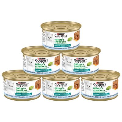 Gourmet Nature's Creation Cat Mousse Cuore di Salsa Pesce dell'Oceano e Spinaci 85 gr