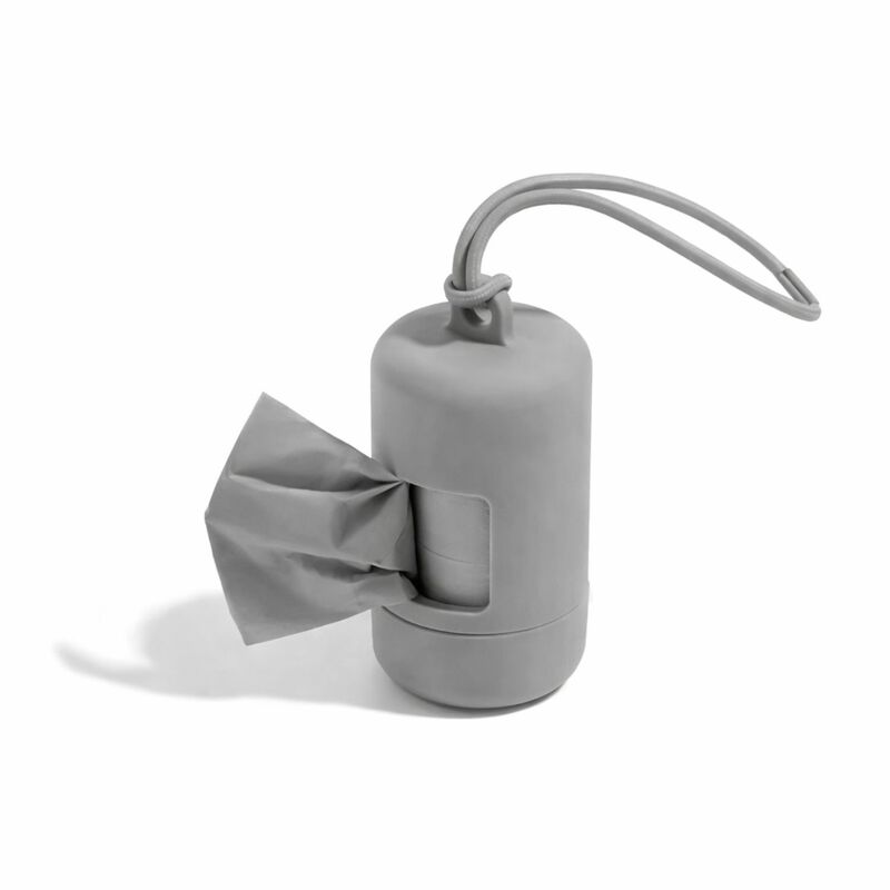 Leo Pet Dispenser Porta sacchetti in silicone col. Grigio