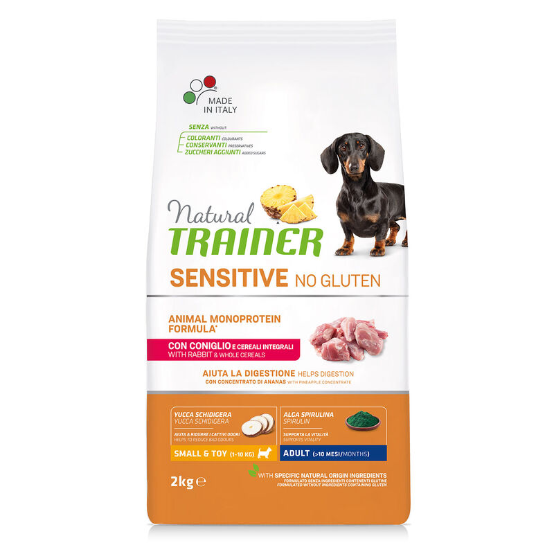 Natural Trainer Dog Adult Mini Sensitive Gluten Free Coniglio 2 kg