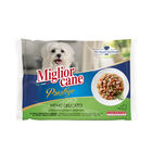 Migliorcane Prestige Dog Mini Bocconcini in salsa Pollo Prosciutto Vitello e verdure 100grx4pz image number 0
