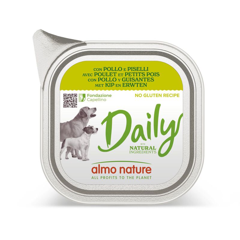 Almo Nature Daily Dog Adult Pollo e Piselli 100g 