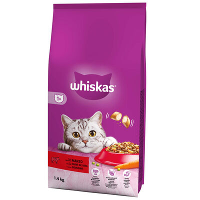 Whiskas Cat Adult 1+ Croccantini Manzo 1,4 kg