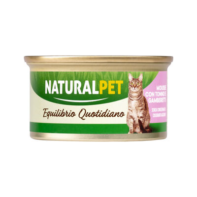 Naturalpet Equilibrio Quotidiano Cat Adult Mousse con Tonno e gamberetti 85 gr