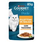 Gourmet Perle Cat Adult Filettini in Salsa con Tacchino 85 gr