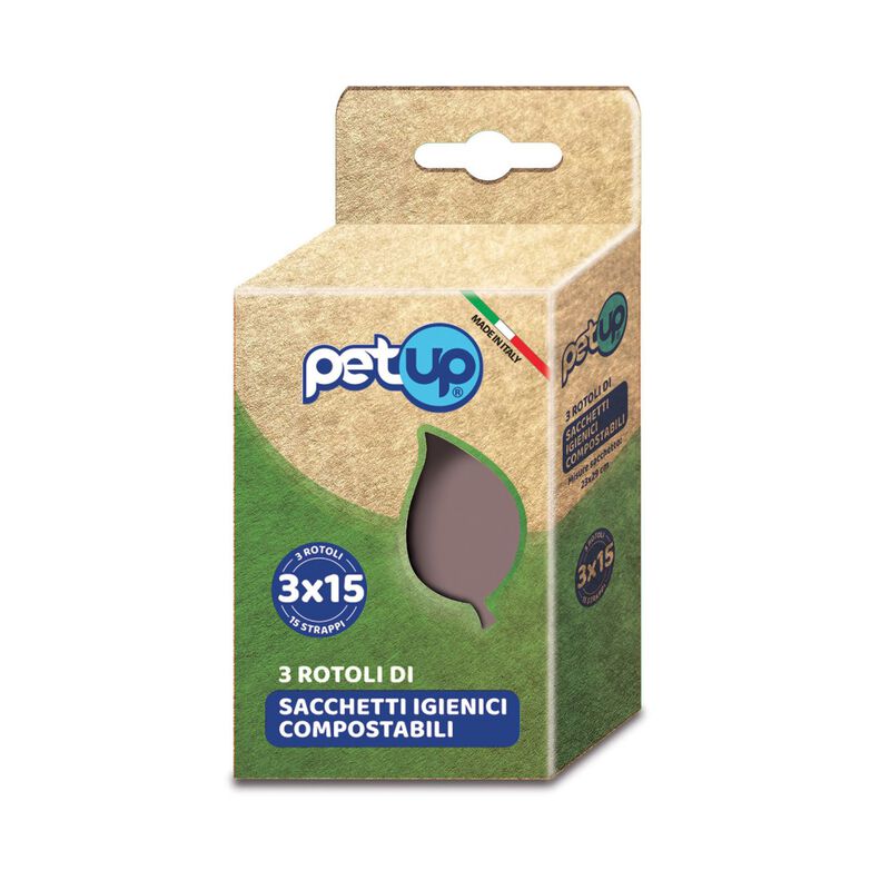 Petup Sacchetti Igienici BIO 3 rotoli da 15 strappi