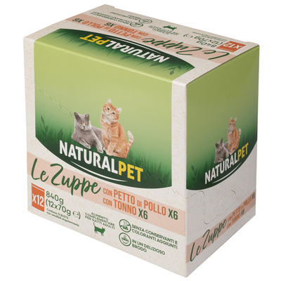 Naturalpet Zuppe con Petto di Pollo e con Tonno x6