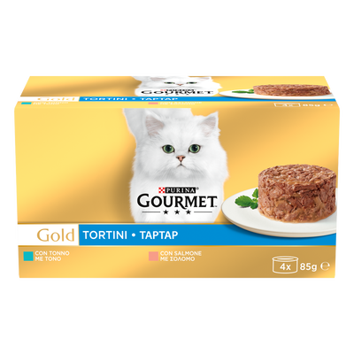 Gourmet Gold Cat Tortini con Salmone e Tonno 85grx4pz