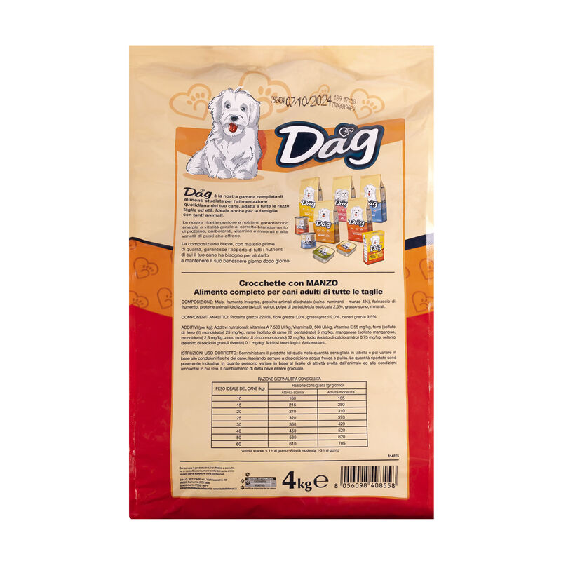 Dag Dog Adult All Breeds con Manzo 4 kg