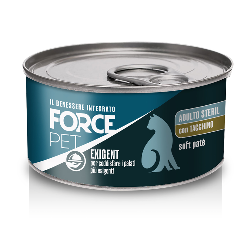 Forcepet Cat Adult Steril Exigent soft pat&egrave; con tacchino 85gr