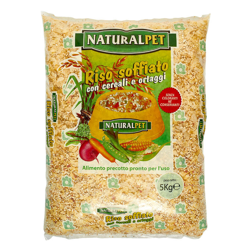 Naturalpet riso soffiato cereali e ortaggi kg 5