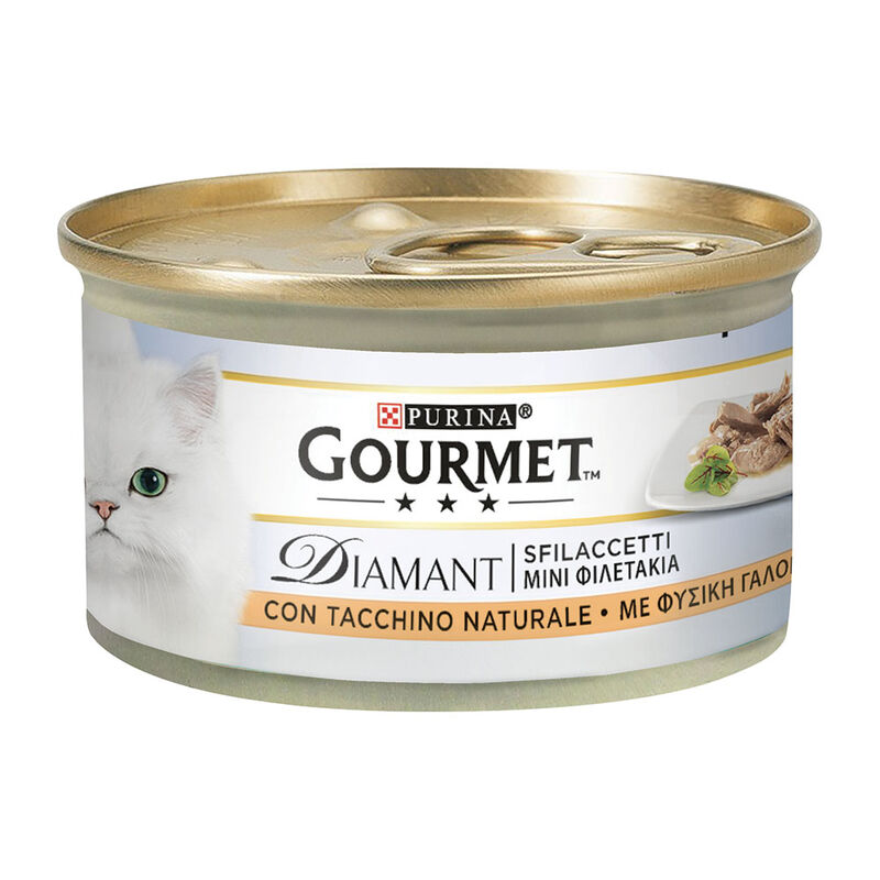 Gourmet Diamant Cat Adult Sfilaccetti con Tacchino Naturale 85 gr