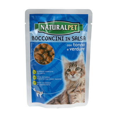 Naturalpet Cat Adult Bocconcini Tonno e Piselli 100gr
