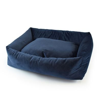 L'Isola dei Tesori Cuccia Relax velluto blu con cuscino 70x85 cm