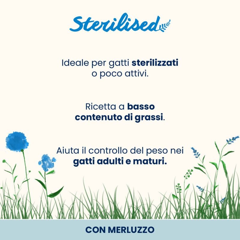 Almo Nature Sterilised Cat Adult con Merluzzo 70 gr Almo Nature Sterilised Cat Adult con Merluzzo 70 gr