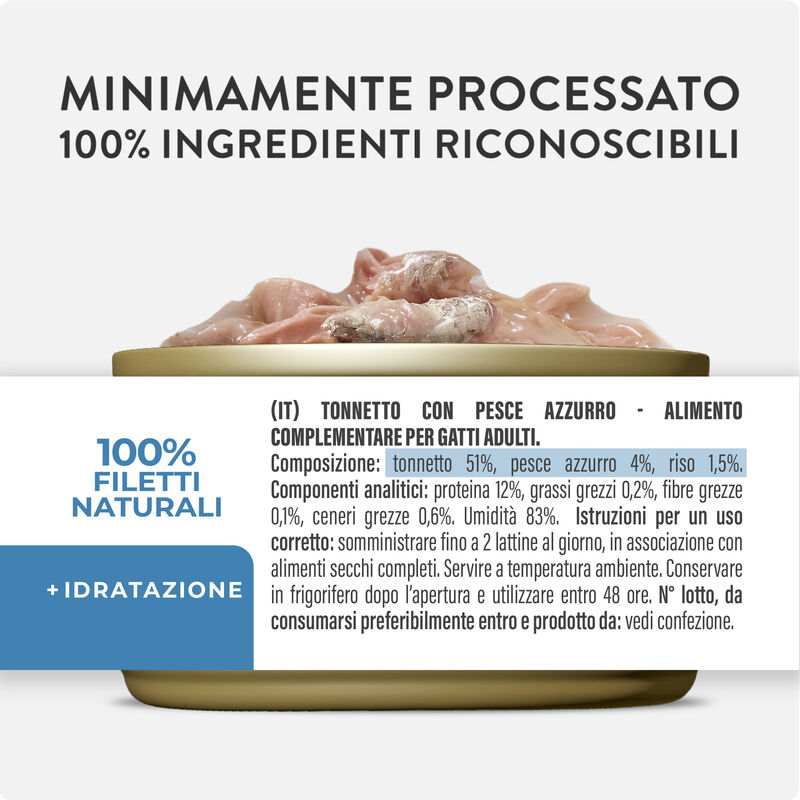 Schesir Cat Tonnetto con Pesce Azzurro in Brodo 70g Schesir Cat Tonnetto con Pesce Azzurro in Brodo 70g