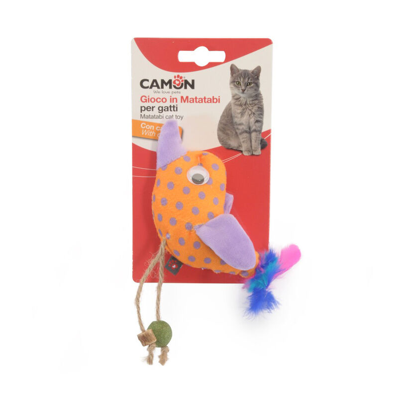 Camon Gioco per gatti Uccellino con matatabi e catnip 11 cm