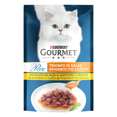Gourmet Perle Cat Adult Trionfo di Salsa con Pollo 85 gr