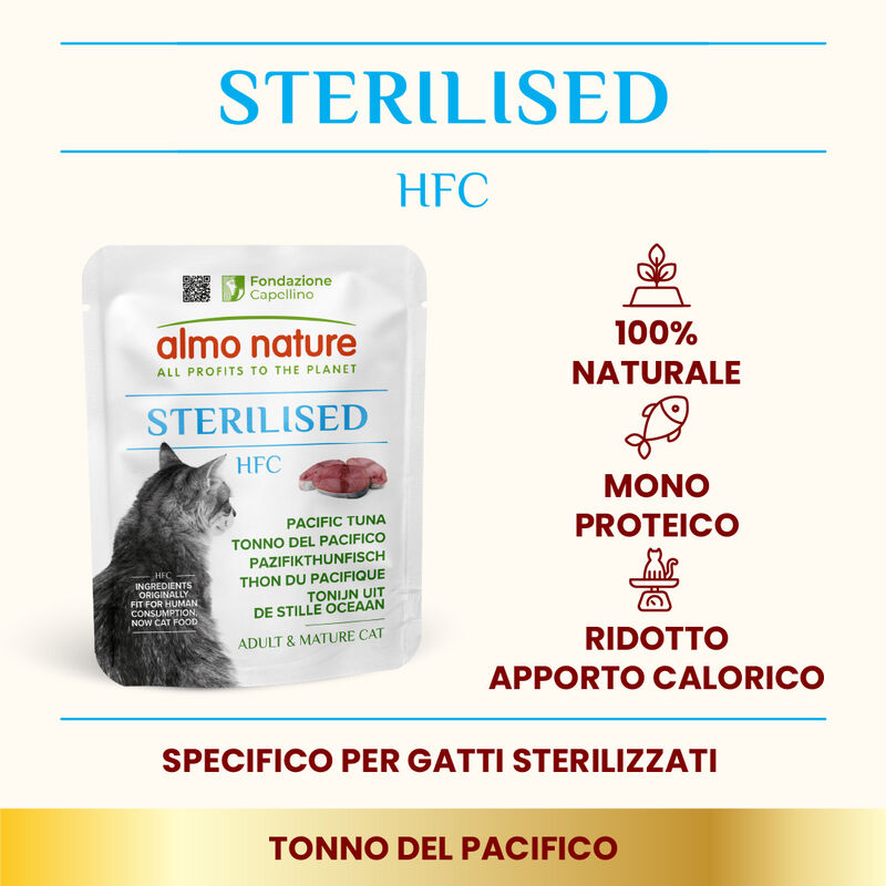 Almo Nature Cat HFC Sterilised Tonno del Pacifico 50g