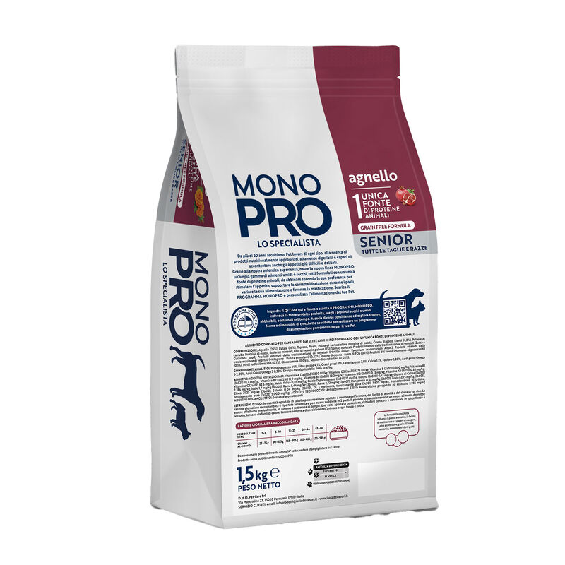Monopro Dog Senior Agnello 1,5kg