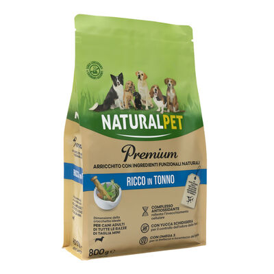 Naturalpet Premium Dog Adult Mini ricco in Tonno 800gr