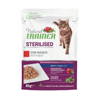 Natural Trainer Cat Sterilised con Manzo 85 gr