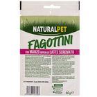 Naturalpet Snack Cat Sterilised  Fagottini con Manzo ripieni di Latte scremato 60gr