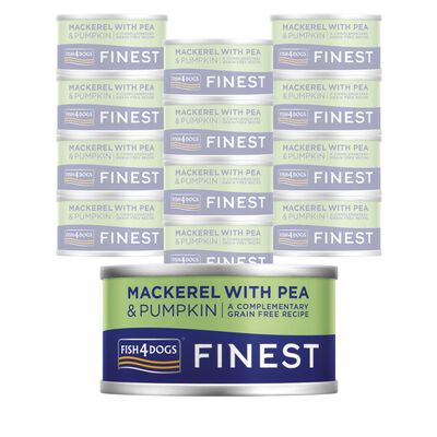 Fish4Dogs Finest Dog Sgombro con Piselli e Zucca 85 gr