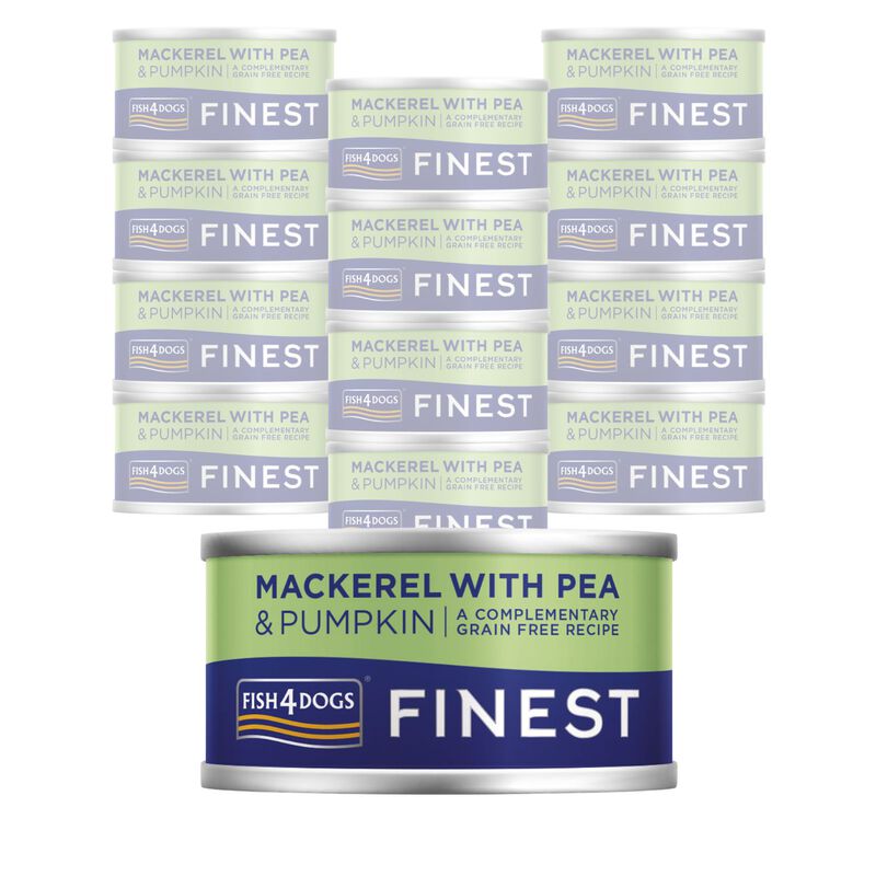 Fish4Dogs Finest Dog Sgombro con Piselli e Zucca 85 gr