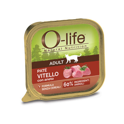O-life Cat Adult: Patè di Vitello con Aneto - 85 gr