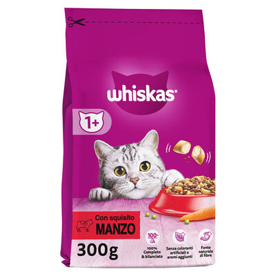 Whiskas Cat Adult 1+ Croccantini al Manzo 300 gr