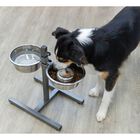 Trixie Bar per Cani con Supporto alzaciotole regolabile in altezza e 2 ciotole acciaio 2,8 lt