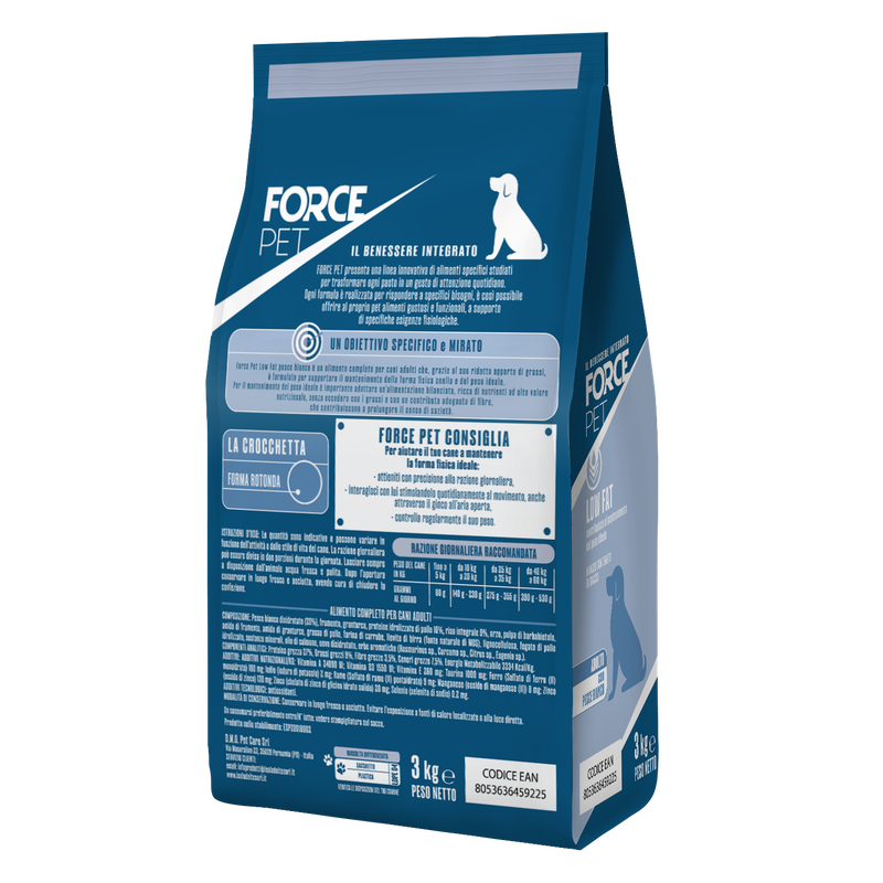 Forcepet Dog Adult Low Fat con pesce bianco 3kg