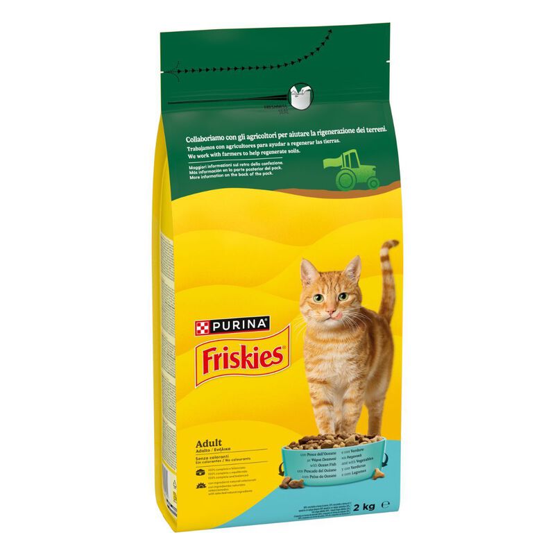 Friskies Cat Adult con Pesce dell'Oceano e verdure 2 kg